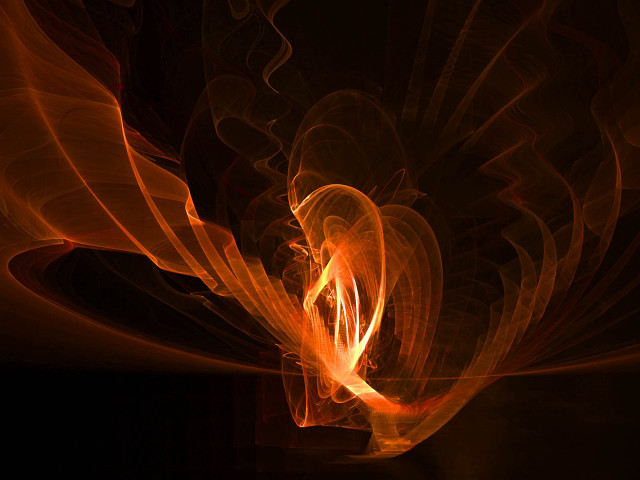 Fire black red yellow swirl free wallpaper - medium preview image