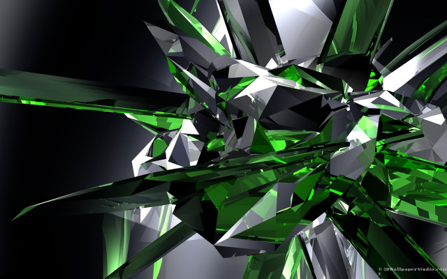 Colorful abstract green object black free wallpaper - medium preview image