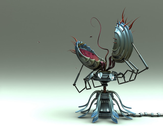 Metal sculpture bugs tripod chain free wallpaper - medium preview image
