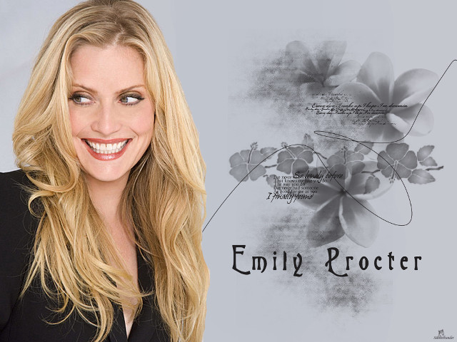 Blonde woman smiling flower portrait free wallpaper - medium preview image