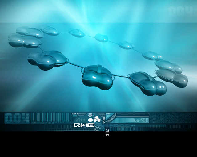 Blue bubbles floating barcode image free wallpaper - medium preview image