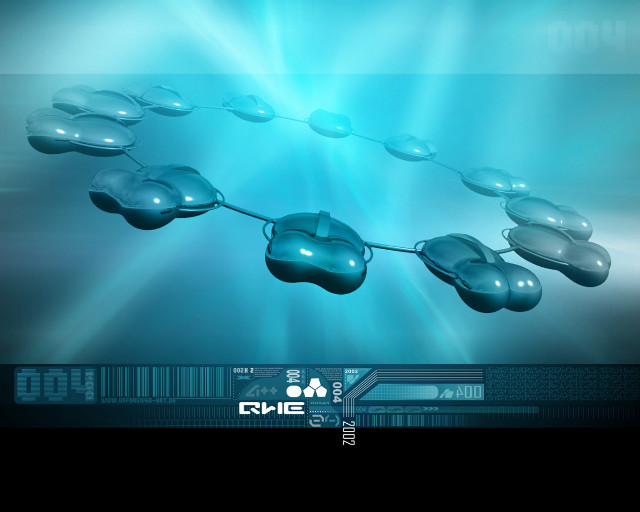 Blue bubbles floating barcode image #2 free wallpaper - medium preview image