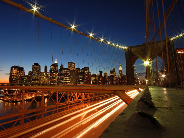 City skyline night bridge water #4 free wallpaper - medium preview image