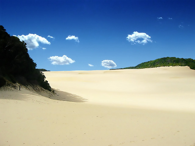 Sandy area trees clouds hill #2 free wallpaper - medium preview image