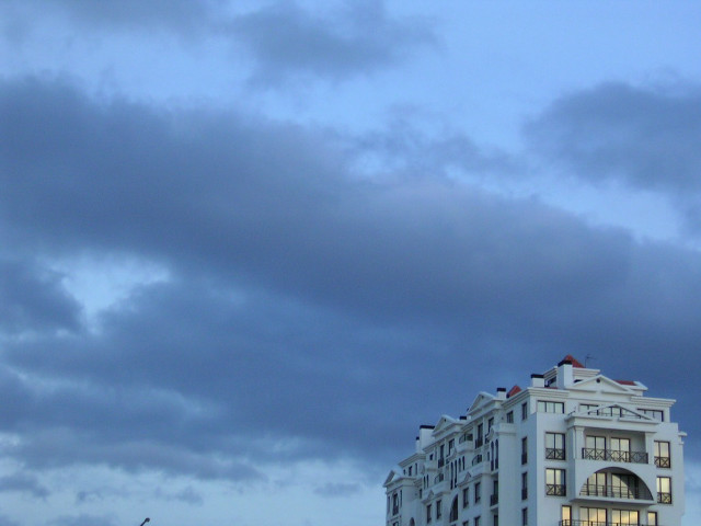 Large white building clock tower #2 free wallpaper - medium preview image