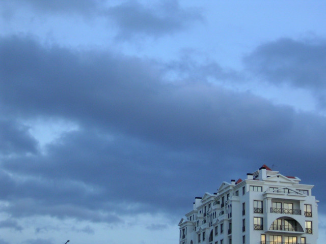Large white building clock tower #4 free wallpaper - medium preview image