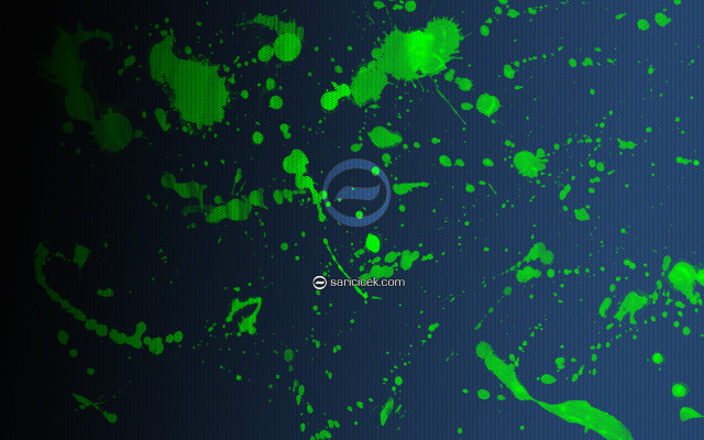 Blue green black white circles free wallpaper - medium preview image