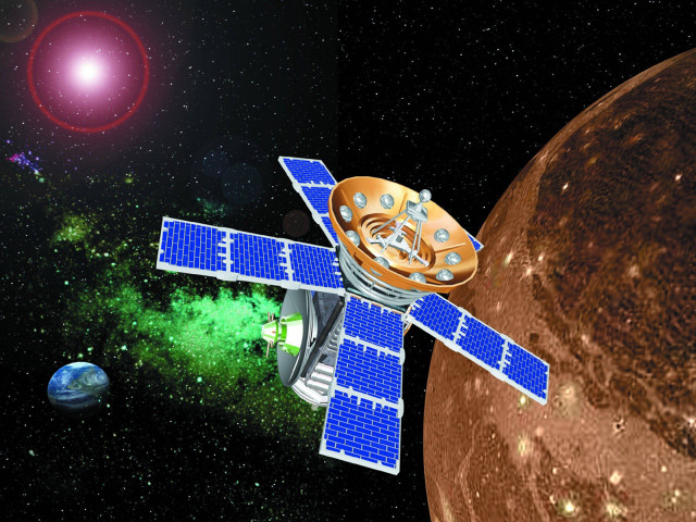 Satellite planet space red star #2 free wallpaper - medium preview image