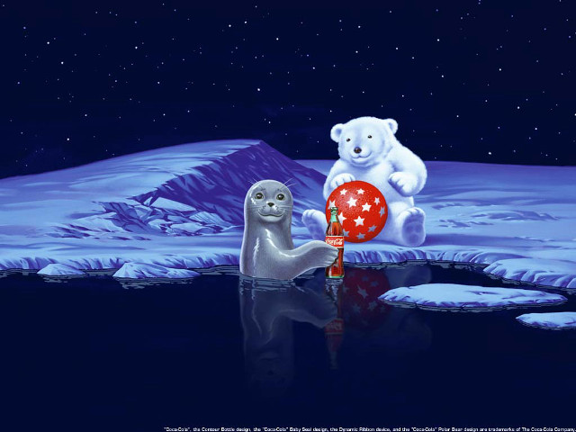 Polar bear red ball polar free wallpaper - medium preview image