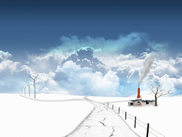 Road red light snow sky #4 free wallpaper for desktop - medium preview image