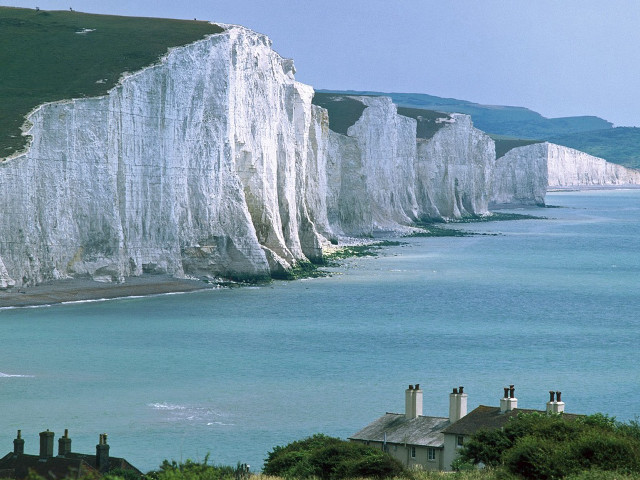 White cliff house water view #2 free wallpaper - medium preview image