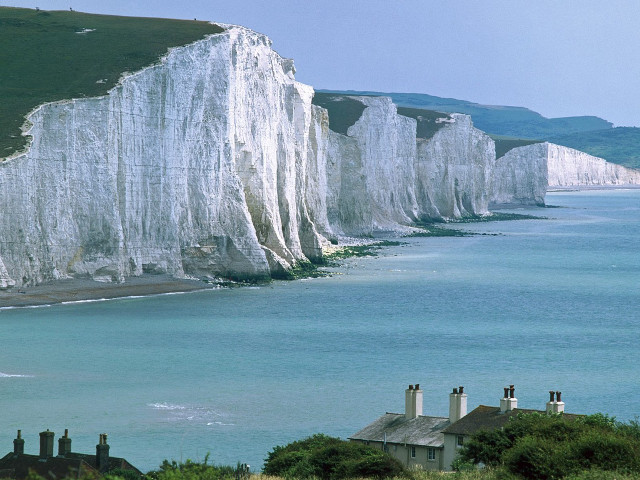 White cliff house water view #3 free wallpaper - medium preview image