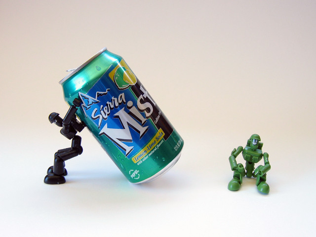 Soda toy figure white surface free wallpaper - medium preview image