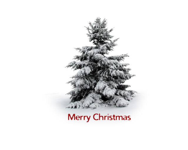Christmas tree red ribbon merry #3 free wallpaper - medium preview image