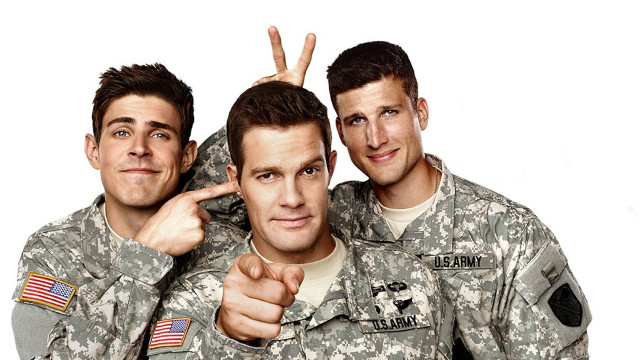 Military men peace sign white free wallpaper - medium preview image