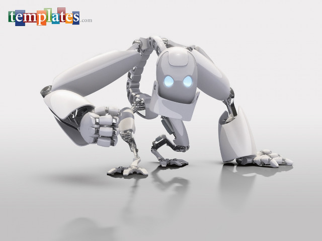 Robot bending touch ground hands free wallpaper - medium preview image