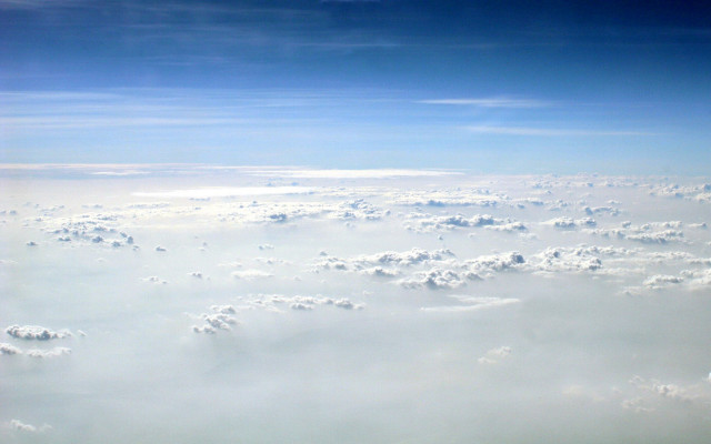 Airplane sky view clouds wing #3 free wallpaper - medium preview image