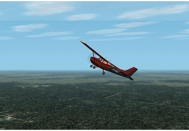 Red plane green field blue free wallpaper - medium preview image