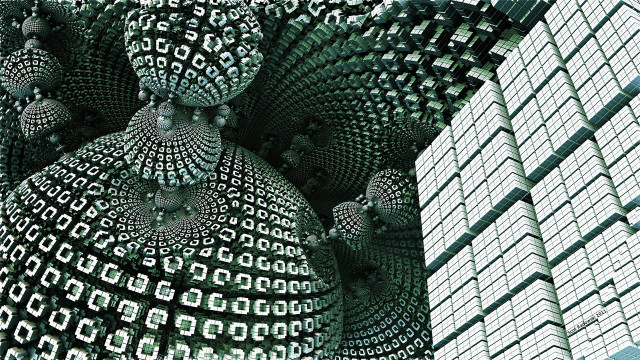 Large unique building windows design free wallpaper - medium preview image