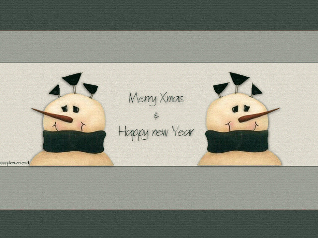 Cartoon characters happy new year free wallpaper - medium preview image
