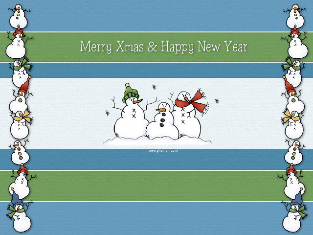 Snowmen striped background merry xmas free wallpaper - medium preview image