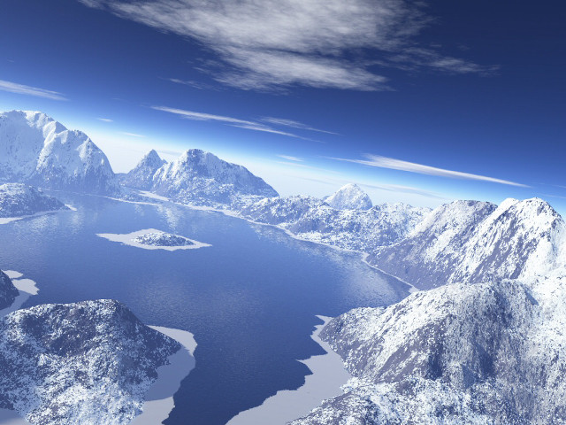 Mountain range lake clouds sky #10 free wallpaper - medium preview image