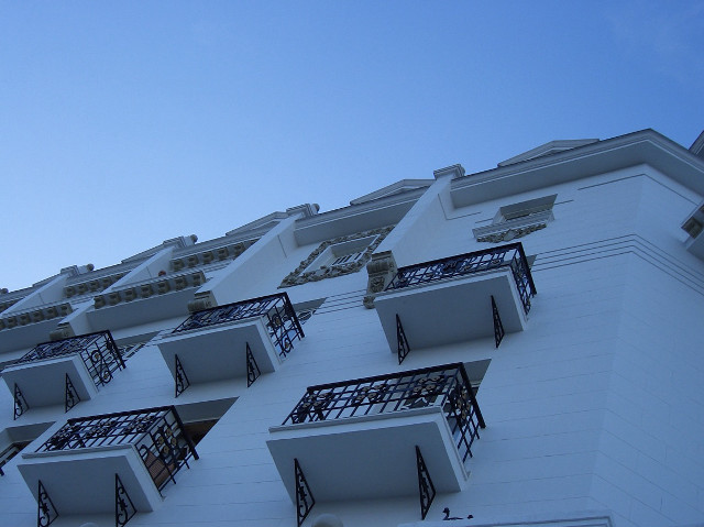 Building many windows balconies sky free wallpaper - medium preview image