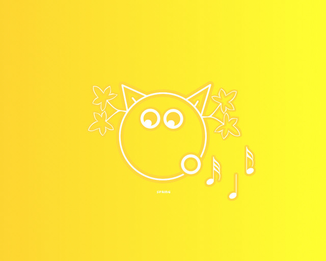 Cat music note mouth hand free wallpaper - medium preview image