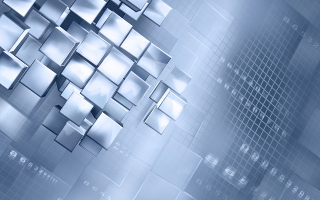 Blue abstract background squares pattern #3 free wallpaper - medium preview image