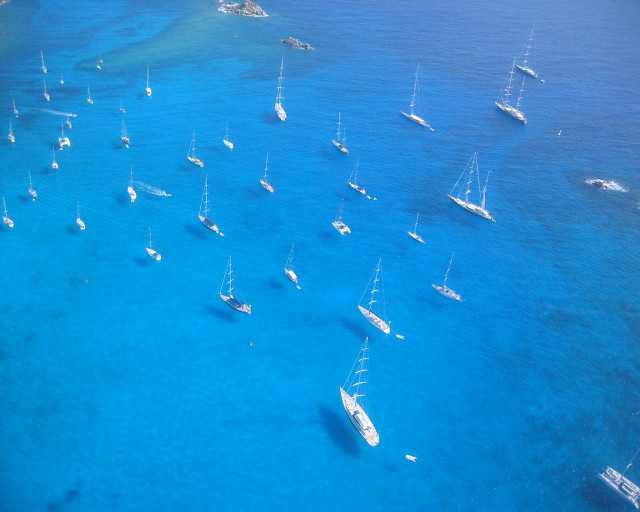 Boats floating ocean near water free wallpaper - medium preview image