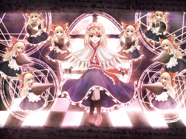 Anime girl holograph mosaic alice free wallpaper - medium preview image