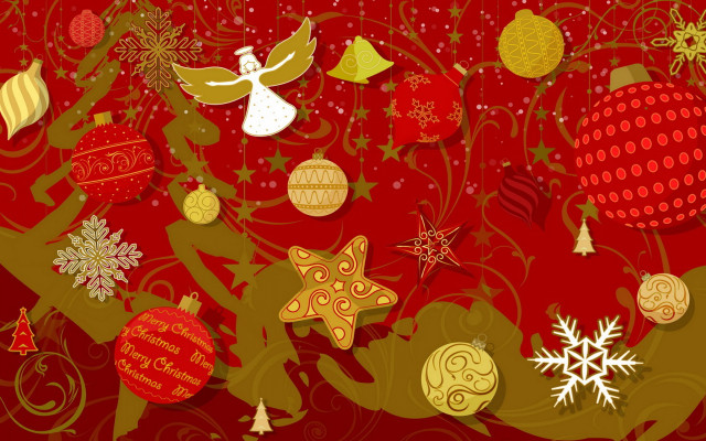 Christmas tree ornaments bird backside free wallpaper - medium preview image