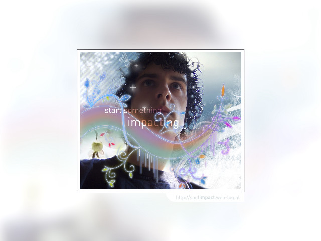 Man colorful swirl white frame free wallpaper - medium preview image