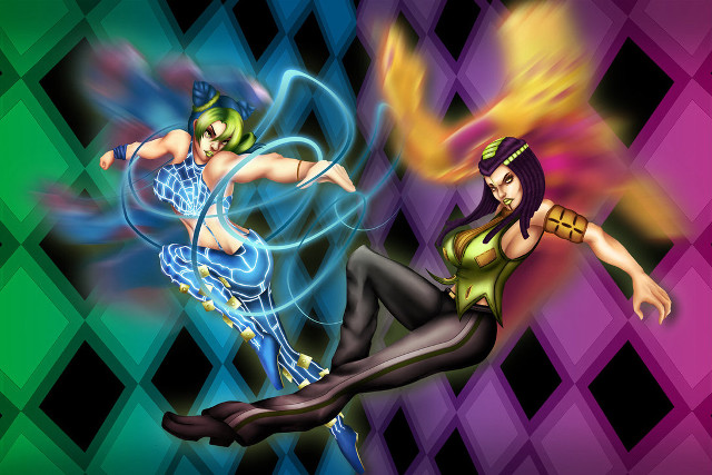 Colorful dancing women checkered background free wallpaper - medium preview image