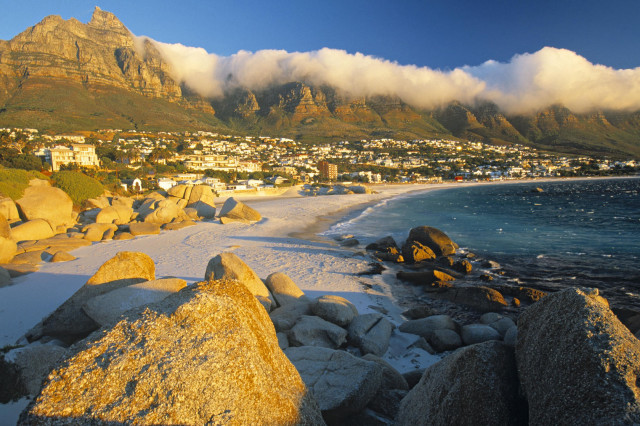 Beach mountain clouds city sky #3 free wallpaper - medium preview image