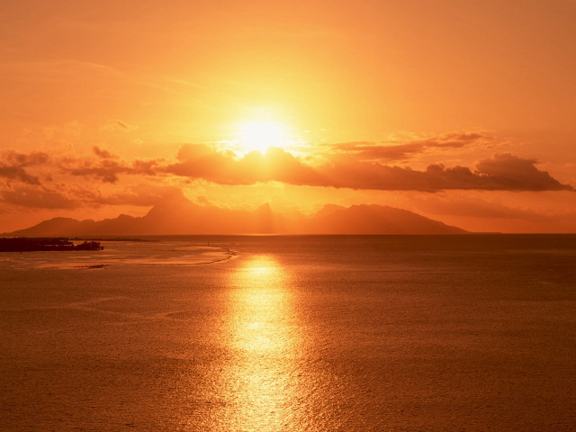 Boat sunset water clouds sky #2 free wallpaper - medium preview image