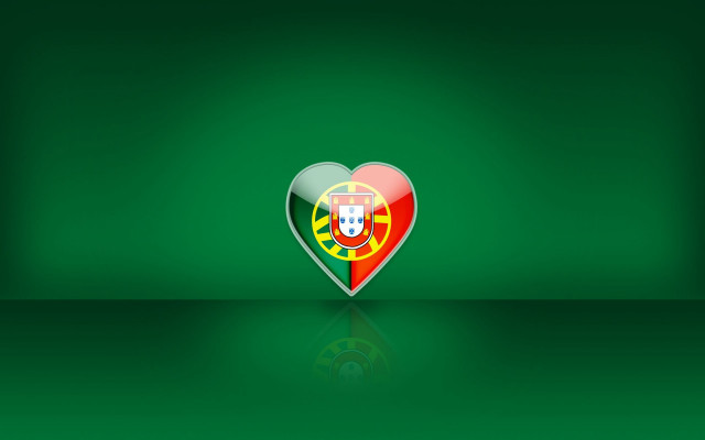 Heart shaped portugal flag green #3 free wallpaper - medium preview image