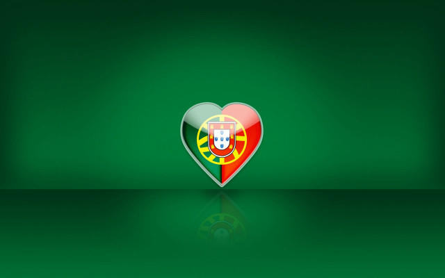 Heart shaped portugal flag green #4 free wallpaper - medium preview image