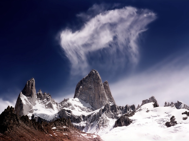 Mountain range cloud sky snow #4 free wallpaper - medium preview image