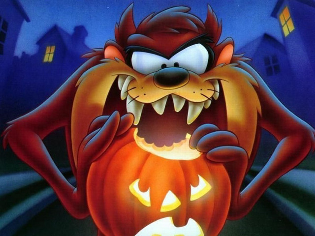 Cartoon character pumpkin scary face free wallpaper - medium preview image