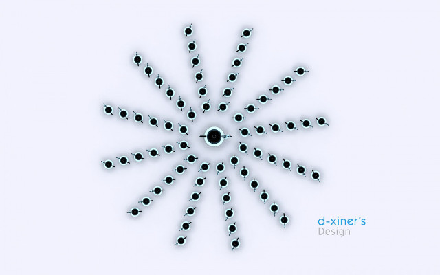 Snowflake black white gradient kinetic free wallpaper - medium preview image