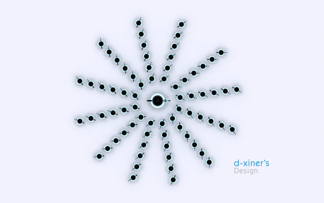 Snowflake kinetic art monochrome girls free wallpaper - medium preview image