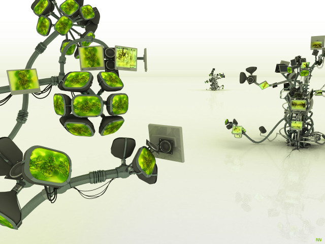 Green black robot camera cellphone #2 free wallpaper - medium preview image