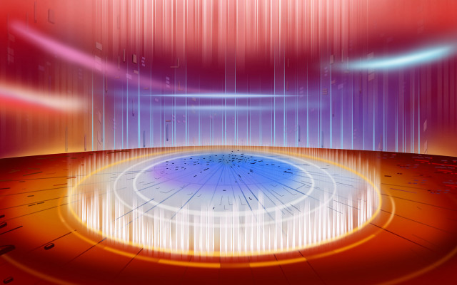 Circular stage blue red light #3 free wallpaper - medium preview image