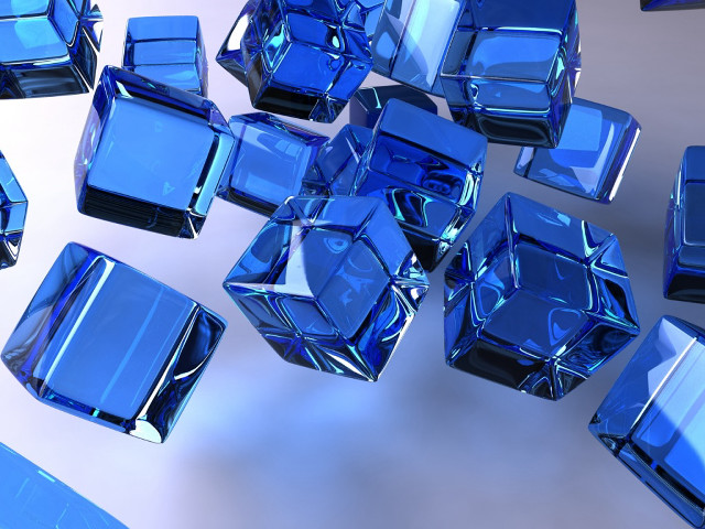 Blue glass cubes tabletop white #2 free wallpaper - medium preview image