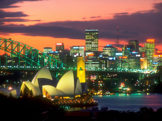 City skyline bridge large building #2 free wallpaper - medium preview image