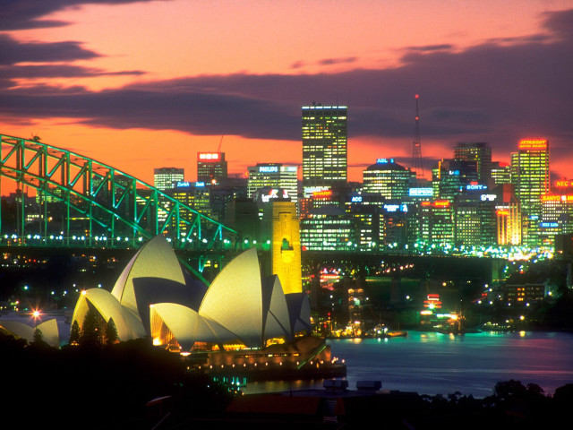 City skyline bridge large building #3 free wallpaper - medium preview image