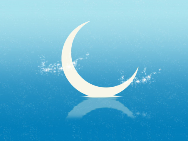 Crescent star reflection water blue #2 free wallpaper - medium preview image