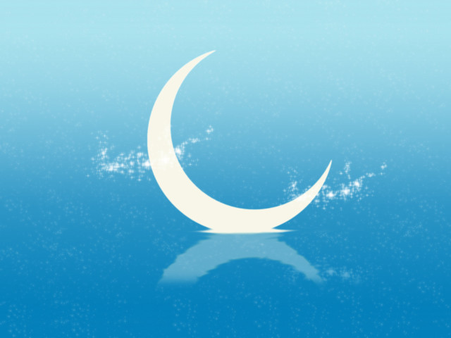 Crescent reflection water blue snowflakes free wallpaper - medium preview image