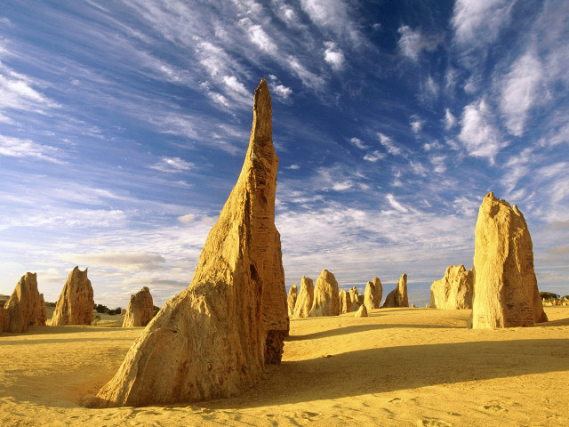 Desert landscape rocks sky clouds #3 free wallpaper - medium preview image